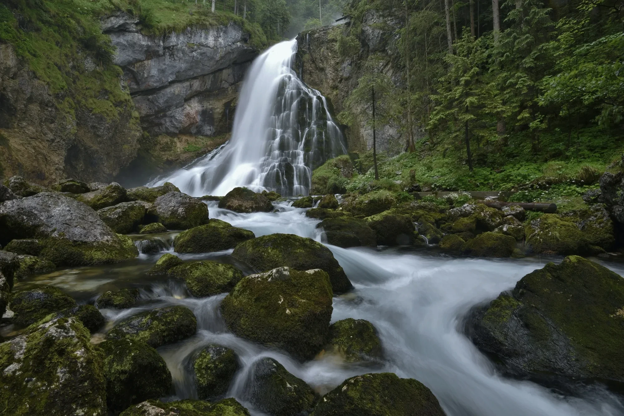 Landschaft – Gollinger Wasserfall,Salzburg, Wasserfall, Malerisch,Dramatisch, Sommer