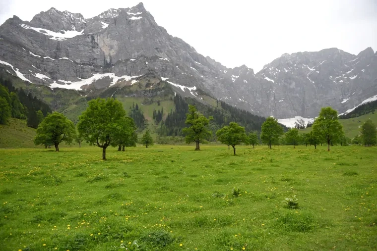 Landschaft – Großer Ahornboden,Tirol, Gebirge, Malerisch,Idyllisch, Frühling