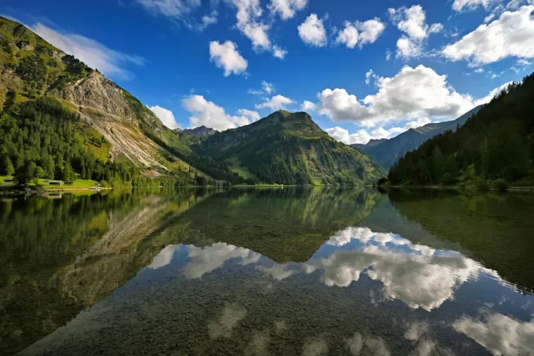 Landschaft – Tirol,Österreich,Vilsalpsee, See,Berge, Spiegelung,Malerisch, Sommer