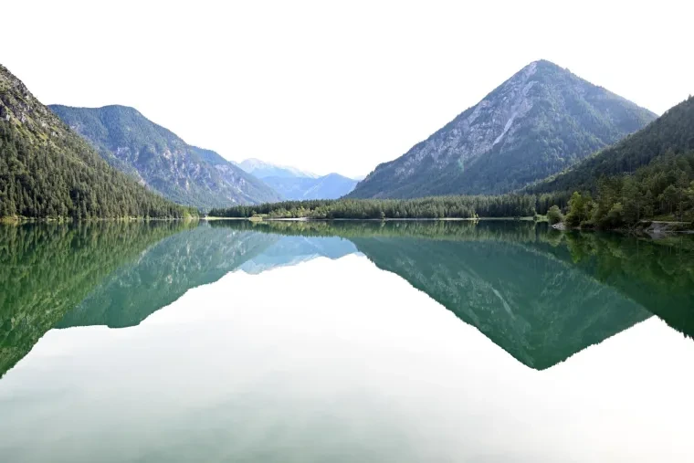 Landschaft – Heiterwanger See,Tirol,Österreich, See,Berge, Spiegelung,Malerisch, Herbst