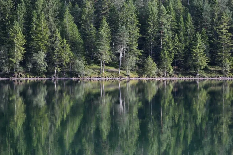 Landschaft – Heiterwanger See,Tirol,Alpen, See, Spiegelung,Malerisch, Herbst
