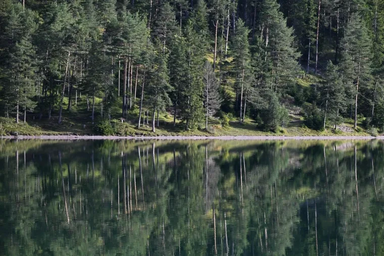 Landschaft – Heiterwanger See,Tirol,Alpen, See, Spiegelung,Malerisch, Herbst