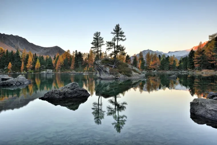Landschaft – Lai da Saoseo,Graubünden, See, Malerisch, Herbst