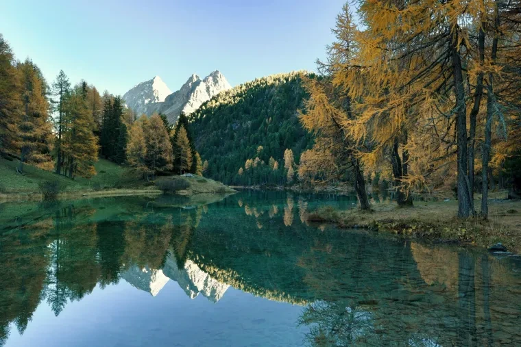 Landschaft – Lej da Palpuogna,Graubünden, See, Malerisch, Herbst