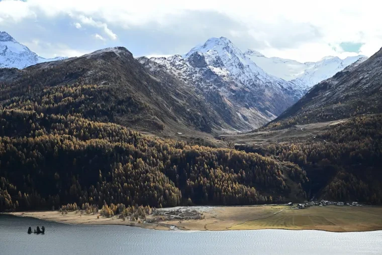 Landschaft – Engadin, Gebirge,See, Malerisch,Idyllisch, Herbst