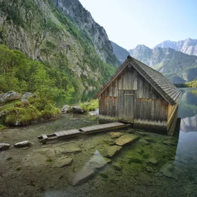Landschaft – Berchtesgadener Land,Obersee, See, Malerisch,Idyllisch, Herbst