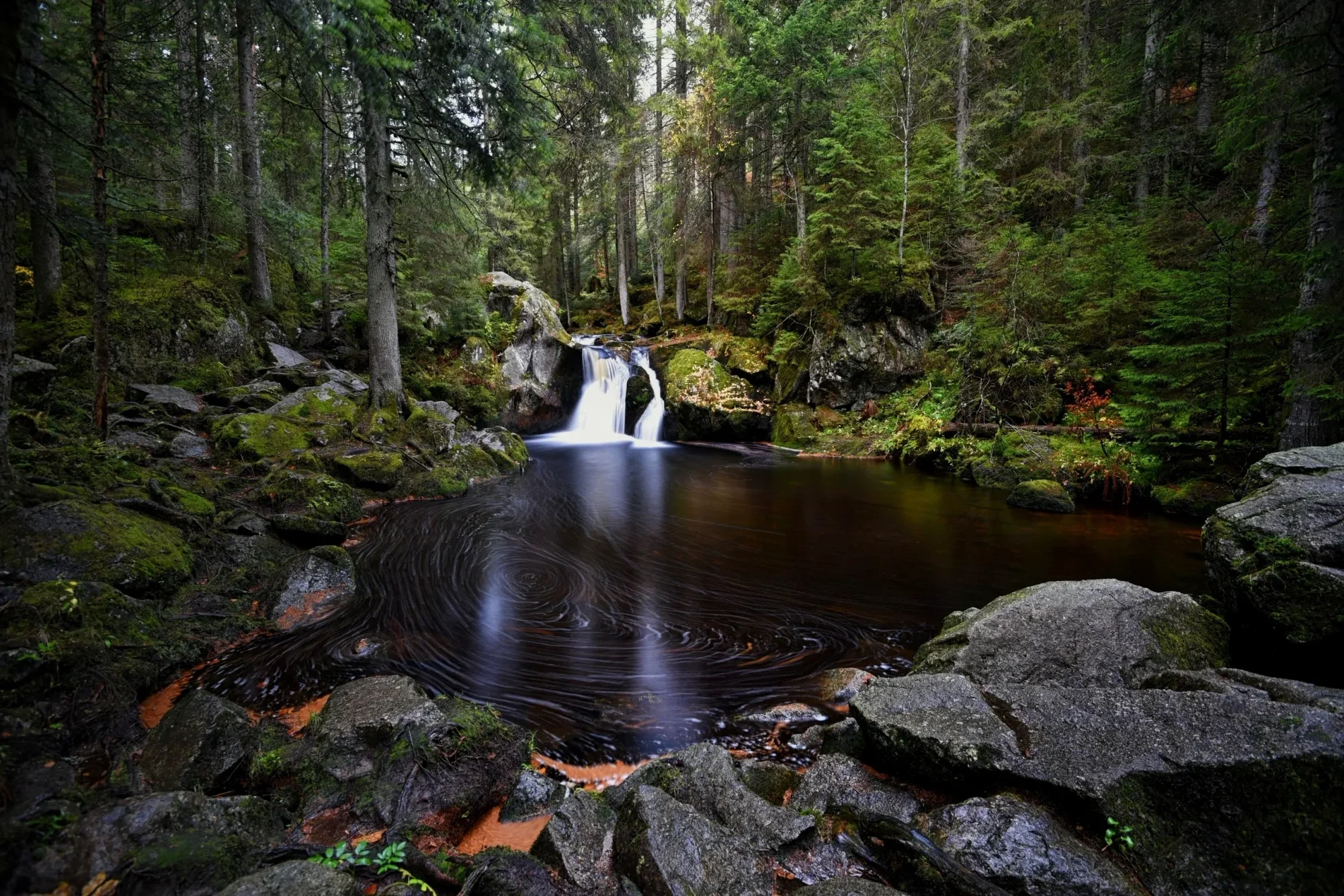 Landschaft – Krai-Woog-Gumpen,Schwarzwald, Wasserfall, Malerisch,Mystisch, Herbst