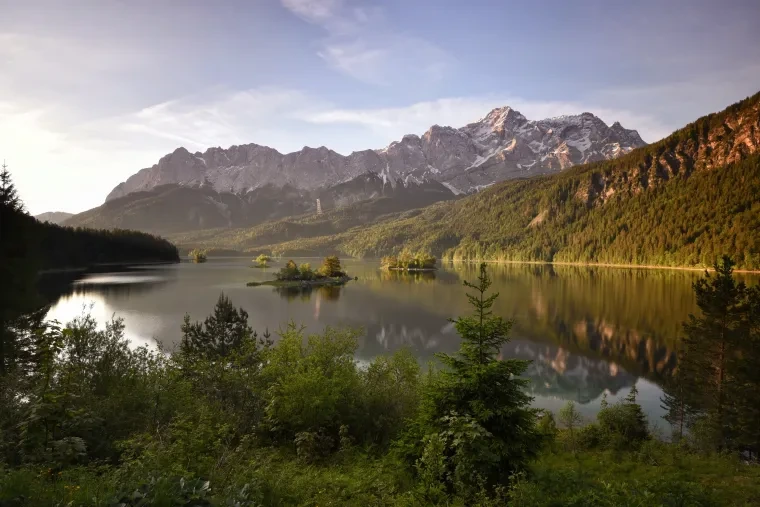 Landschaft – Garmisch Partenkirchen,Eibsee, See, Malerisch, Frühling