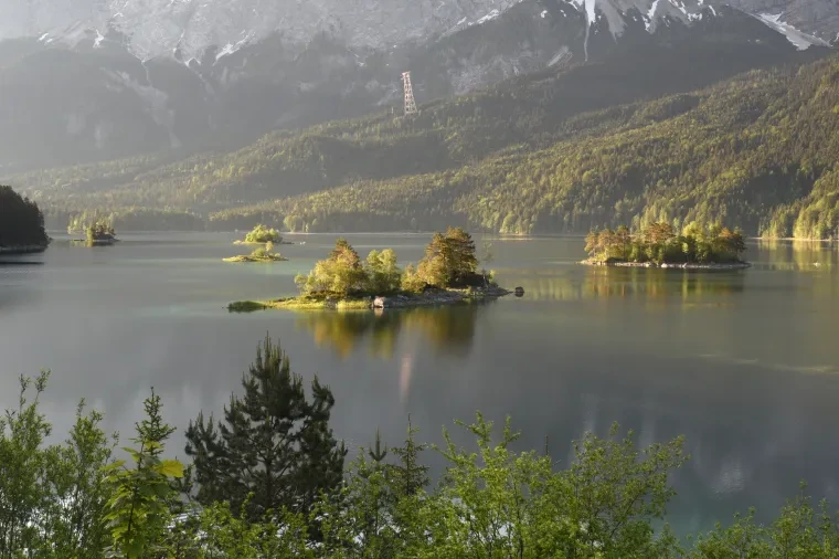 Landschaft – Garmisch Partenkirchen,Eibsee, See, Malerisch, Frühling