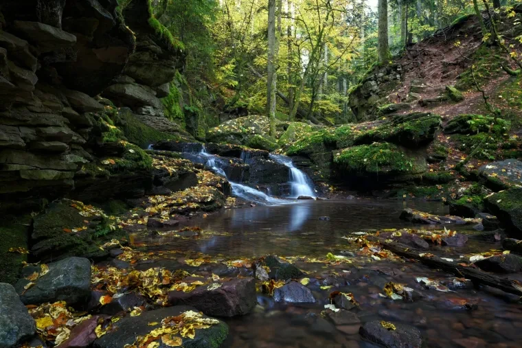 Landschaft – Schwarzwald, Wasserfall, Malerisch, Herbst
