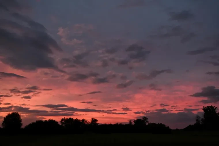 Landschaft – Ortenau, Wiese, Sonnenuntergang,Dramatisch, Sommer