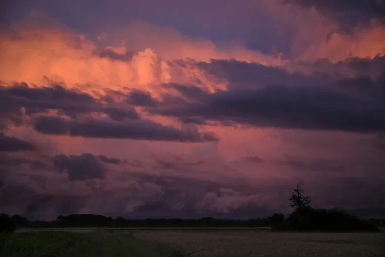 Landschaft – Ortenau, Wiese, Sonnenuntergang,Malerisch, Sommer