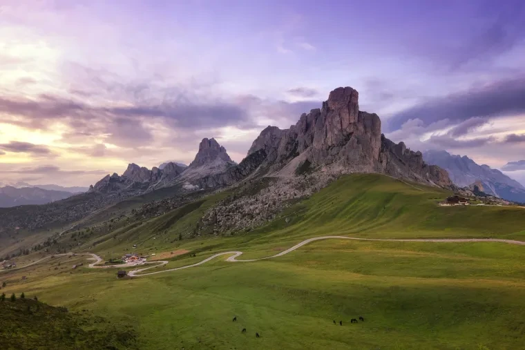 Landschaft – Dolomiten,Alpen, Gebirge, Sonnenuntergang,Dramatisch,Malerisch, Sommer