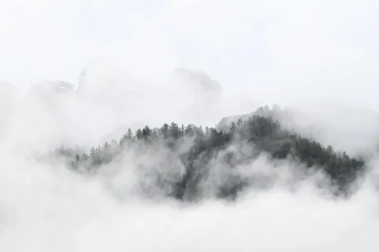 Landschaft – Dolomiten, Gebirge, Nebel, Frühling