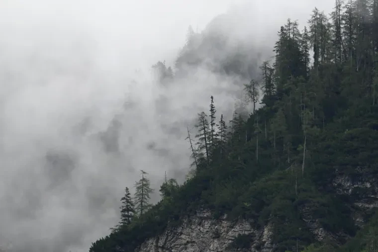 Landschaft – Dolomiten, Gebirge, Nebel, Frühling