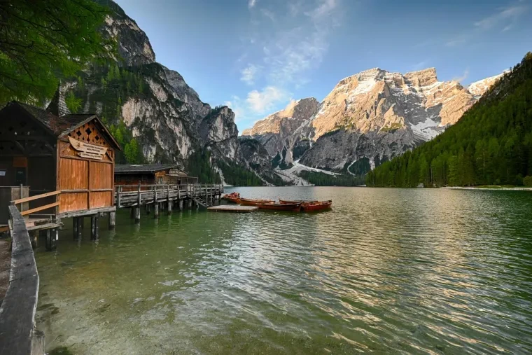 Landschaft – Dolomiten, See, Malerisch, Frühling