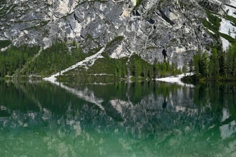 Landschaft – Dolomiten, See, Spiegelung, Frühling