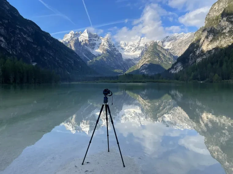 Landschaft – Dolomiten, See, Spiegelung, Frühling