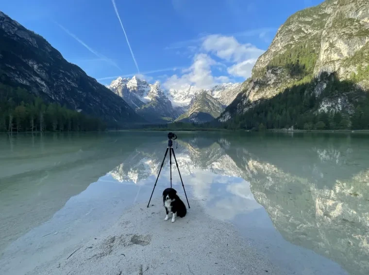 Landschaft – Dolomiten, See, Spiegelung, Frühling