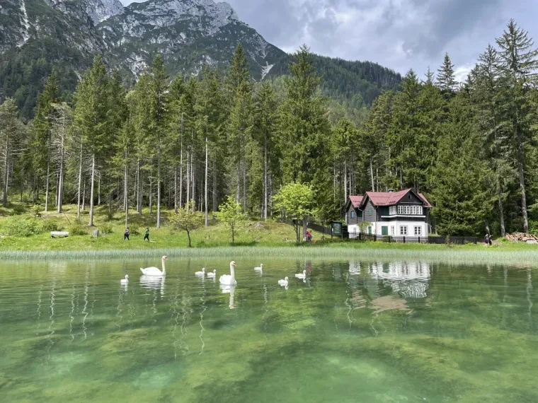 Landschaft – Dolomiten, See, Malerisch, Frühling