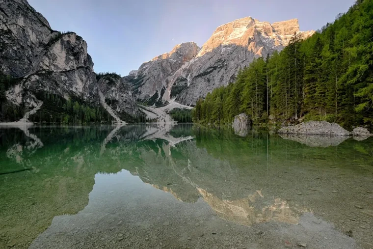 Landschaft – Dolomiten, See, Spiegelung, Frühling