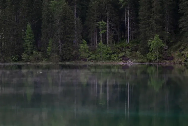 Landschaft – Dolomiten, See, Spiegelung, Frühling