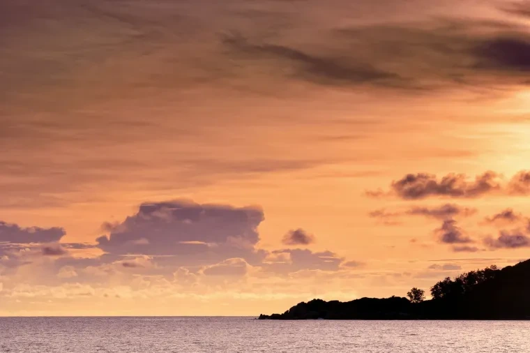 Landschaft – Mahe, Küste, Sonnenuntergang,Malerisch, Winter