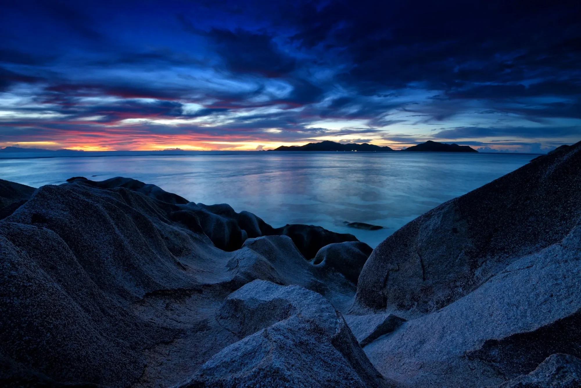 Landschaft – La Digue, Küste, Dramatisch,Malerisch, Winter